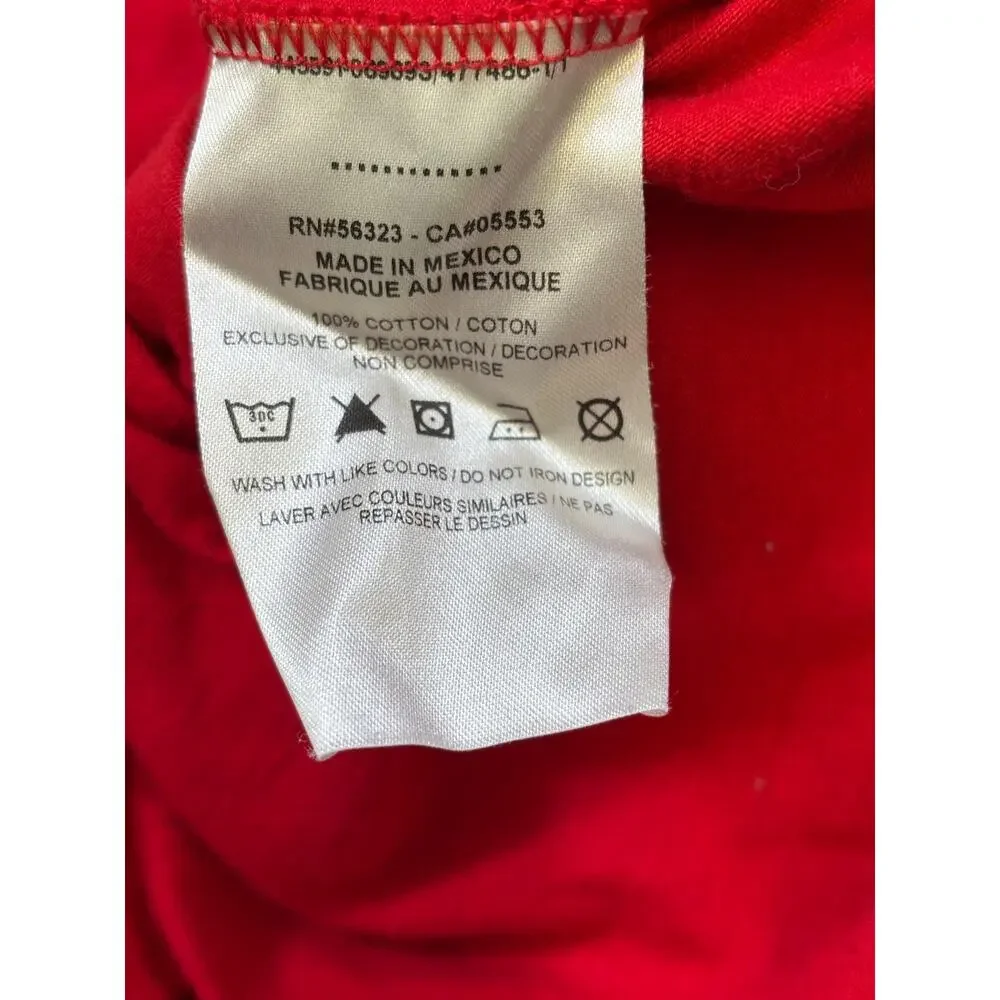 Jordan Shirt Mens 2XL Red Vertical Logo Basketball Graphic Tee 637586-65N